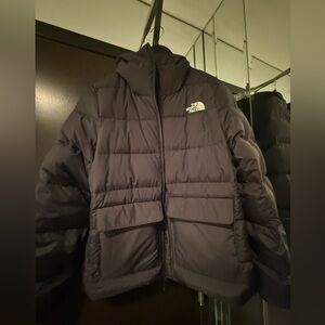 The North Face Ladies Large - Black Puffer Jacket with adj Hood